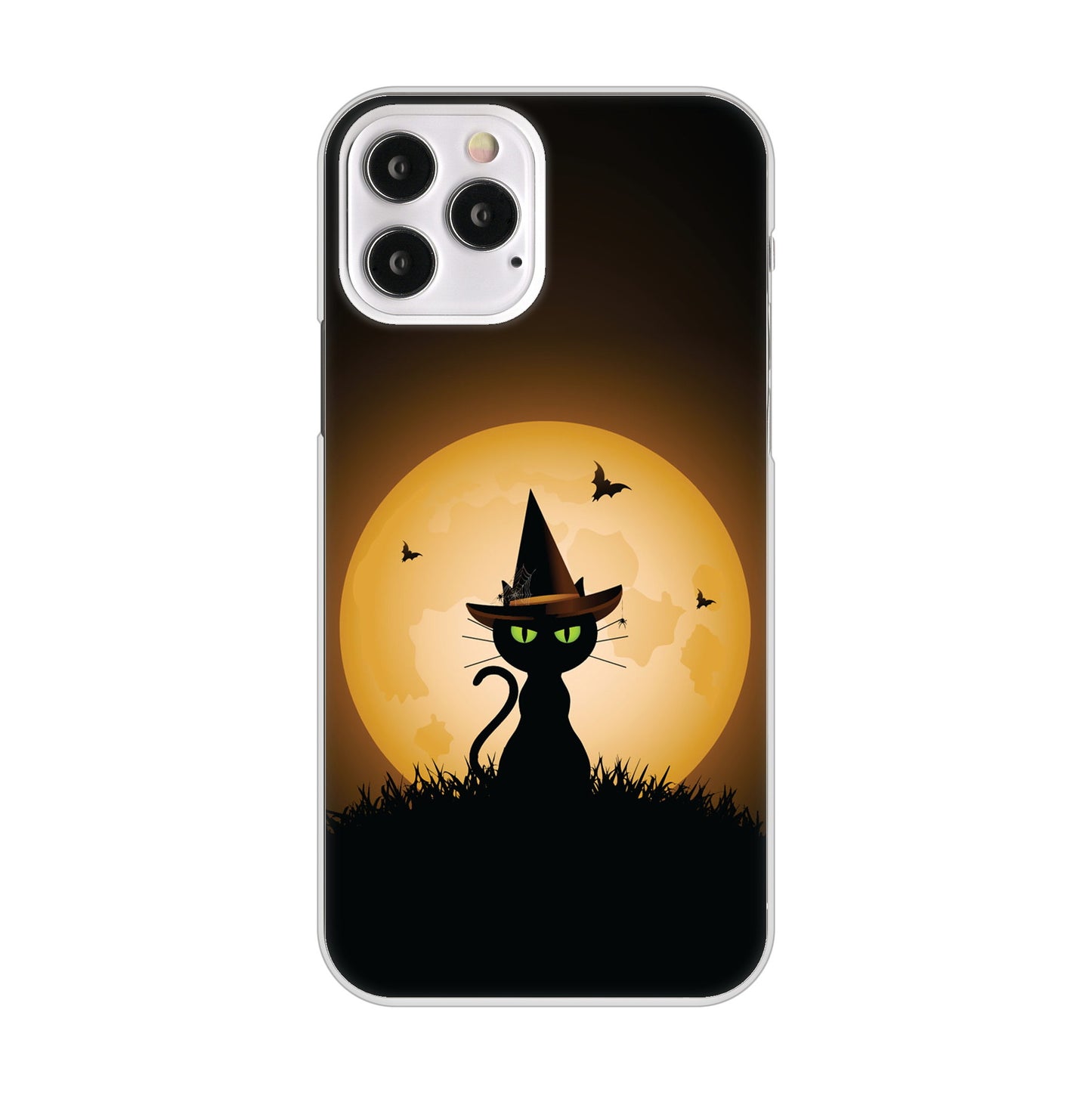 iPhone 12 Pro 夜とネコ ハードケース 背面印刷