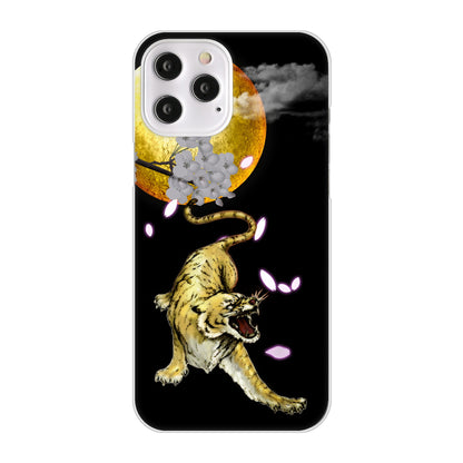 iPhone 12 Pro Max 月とタイガー ハードケース 背面印刷