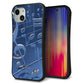 iPhone 13 スマホケース 「SEA Grip」 グリップケース Sライン 【286 3D音符】 UV印刷