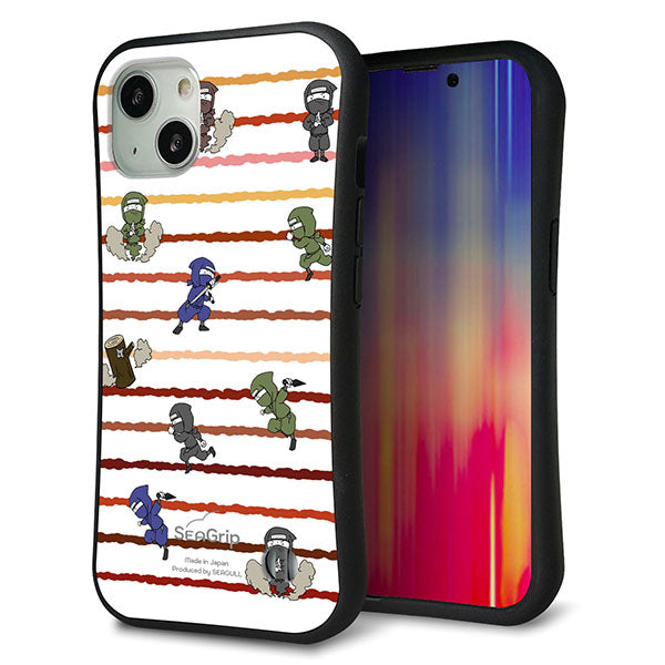 iPhone13 スマホケース 「SEA Grip」 グリップケース Sライン 【HA131 ニンジャ ブンシン ユウヤケ 】 UV印刷