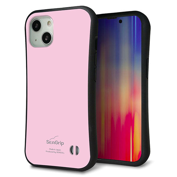 iPhone 13 スマホケース 「SEA Grip」 グリップケース Sライン 【KM903 パステルカラー(パステルローズピンク)】 UV印刷