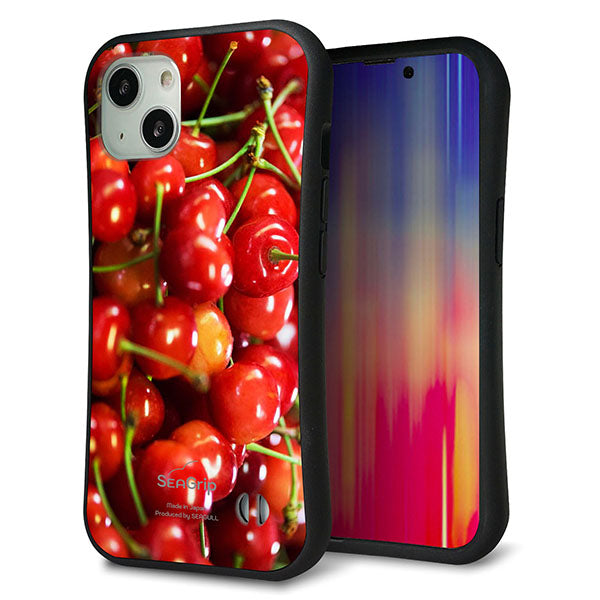 iPhone 13 スマホケース 「SEA Grip」 グリップケース Sライン 【MA883 チェリー】 UV印刷