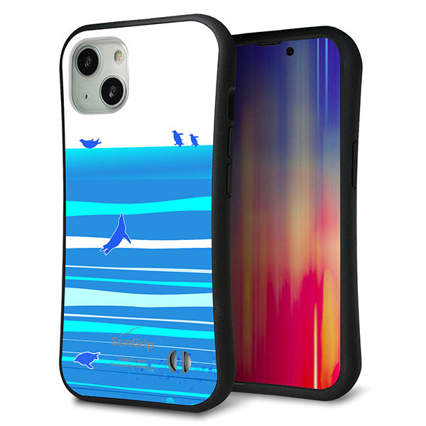 iPhone 13 スマホケース 「SEA Grip」 グリップケース Sライン 【YB920 ペンギン01】 UV印刷