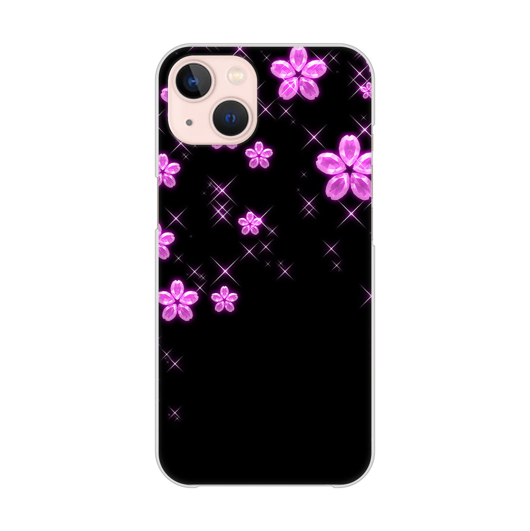 iPhone 13 019 桜クリスタル ハードケース 背面印刷