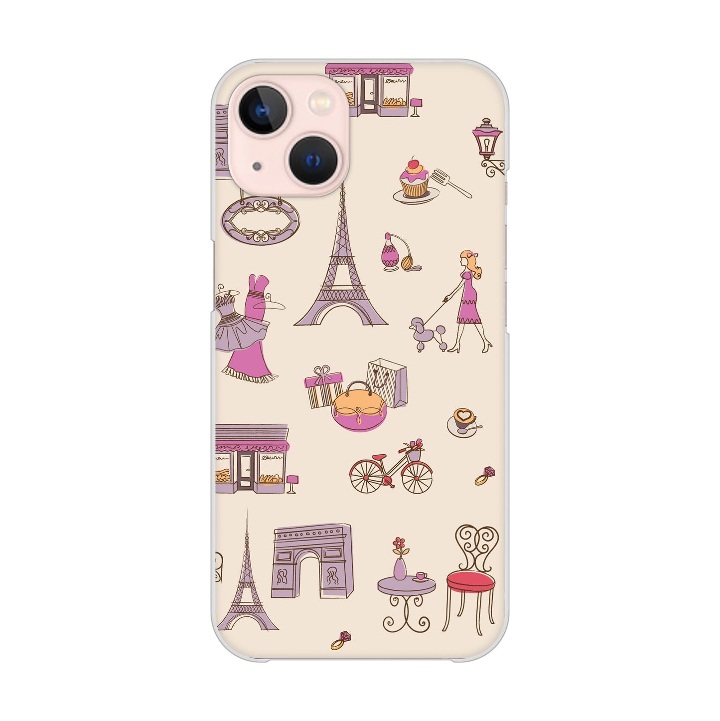 iPhone13 高画質仕上げ 背面印刷 ハードケース LOVE フランス