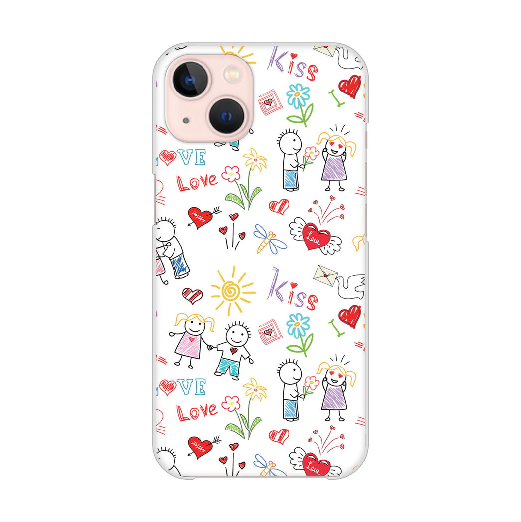 iPhone13 高画質仕上げ 背面印刷 ハードケース カップル＆ファミリー