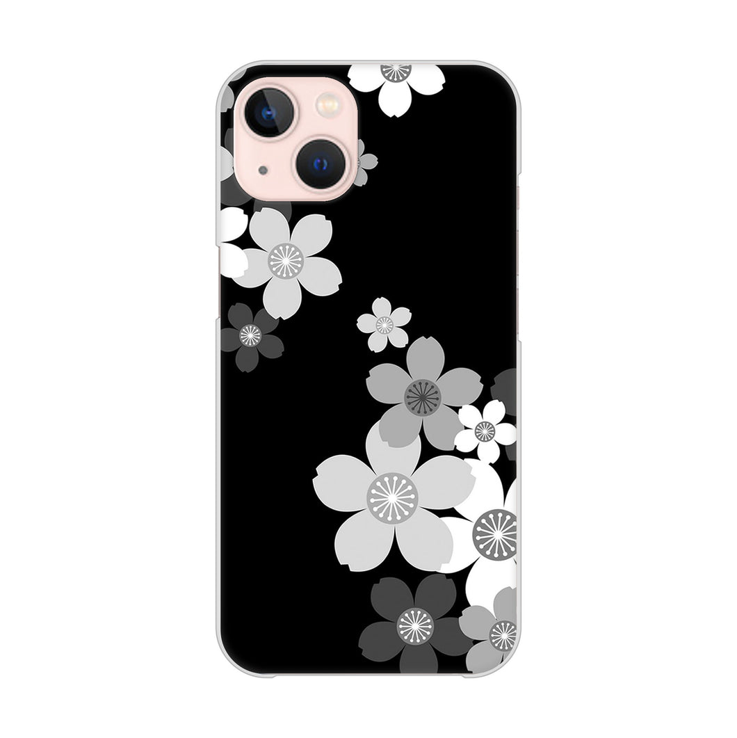 iPhone 13 1334 桜のフレーム ハードケース 背面印刷