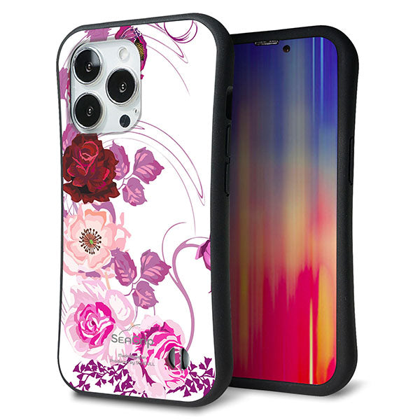 iPhone 13 Pro スマホケース 「SEA Grip」 グリップケース Sライン 【116 6月のバラ】 UV印刷