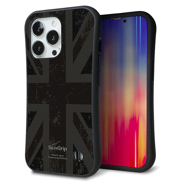 iPhone 13 Pro スマホケース 「SEA Grip」 グリップケース Sライン 【505 ユニオンジャック-ダーク】 UV印刷