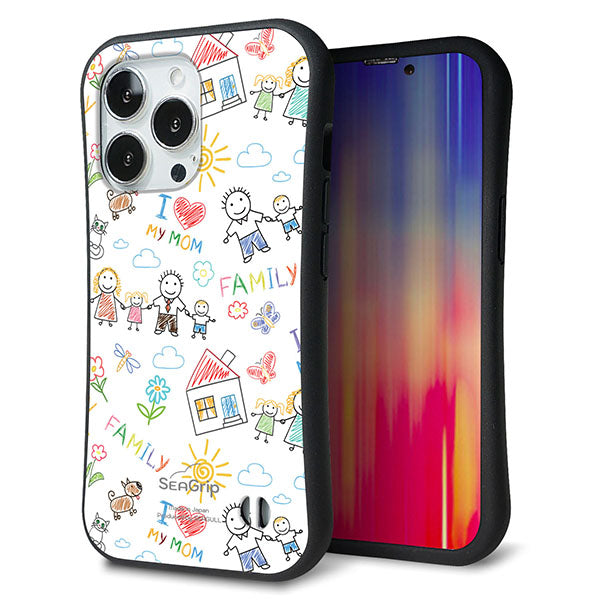 iPhone 13 Pro スマホケース 「SEA Grip」 グリップケース Sライン 【709 ファミリー】 UV印刷