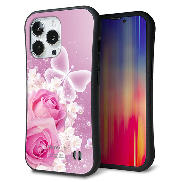 iPhone 13 Pro スマホケース 「SEA Grip」 グリップケース Sライン 【1166 ローズロマンス】 UV印刷