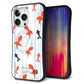 iPhone 13 Pro スマホケース 「SEA Grip」 グリップケース Sライン 【HA210 金魚 水彩ストライプ ブルー 】 UV印刷