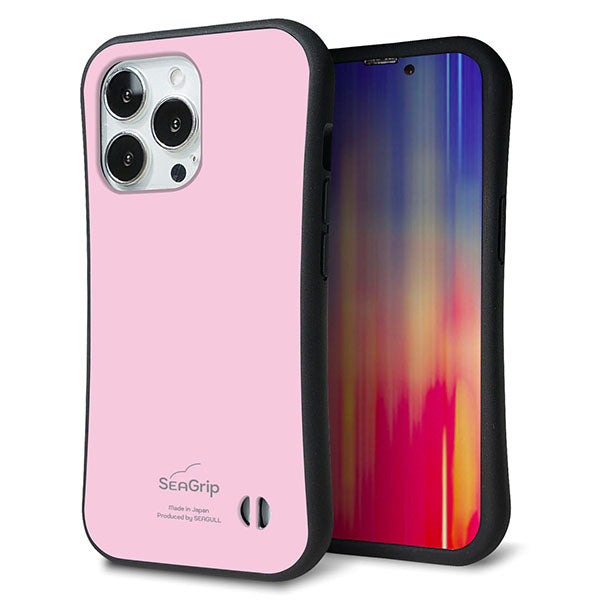 iPhone 13 Pro スマホケース 「SEA Grip」 グリップケース Sライン 【KM903 パステルカラー(パステルローズピンク)】 UV印刷