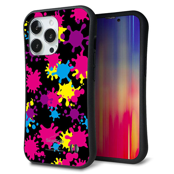 iPhone 13 Pro スマホケース 「SEA Grip」 グリップケース Sライン 【MA877 ペイントブラック】 UV印刷