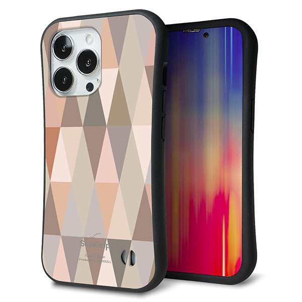 iPhone 13 Pro スマホケース 「SEA Grip」 グリップケース Sライン 【MG800 くすみピンク】 UV印刷