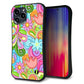 iPhone 13 Pro Max スマホケース 「SEA Grip」 グリップケース Sライン 【713 ミラクルフラワー】 UV印刷