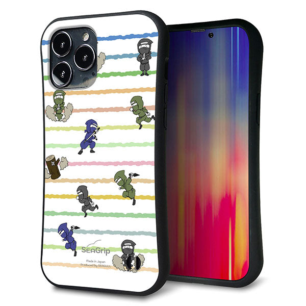 iPhone 13 Pro Max スマホケース 「SEA Grip」 グリップケース Sライン 【HA135 ニンジャ ブンシン カクレザト 】 UV印刷