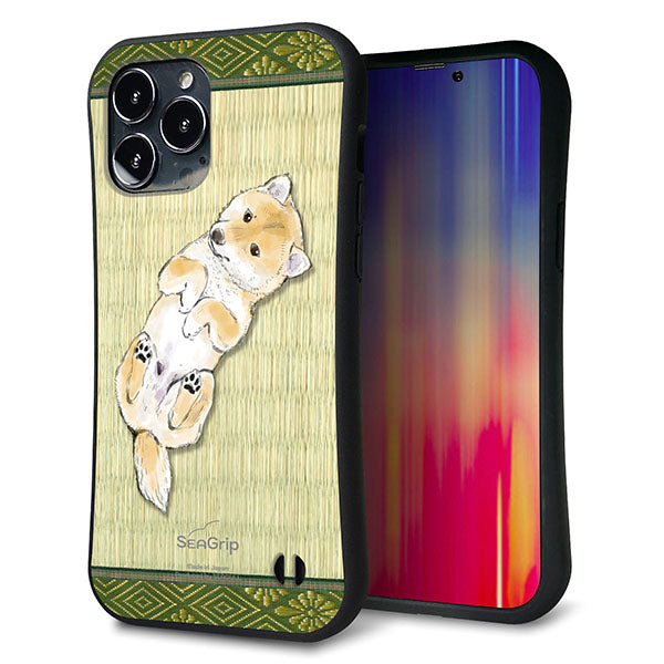 iPhone 13 Pro Max スマホケース 「SEA Grip」 グリップケース Sライン 【TA002 柴 畳】 UV印刷