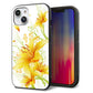 iPhone14 強化ガラス＆TPUスマホケース ガラプリ【SC852 ユリ（イエロー）】