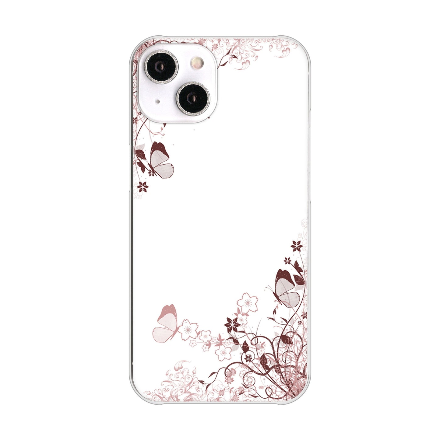 iPhone 14 バタフライ ハードケース 背面印刷