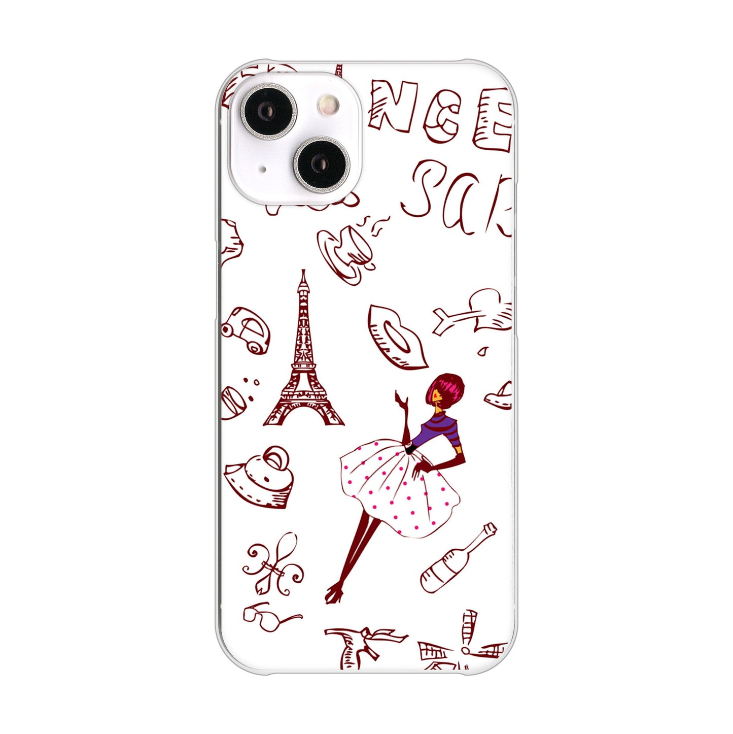 iPhone 14 LOVE フランス ハードケース 背面印刷