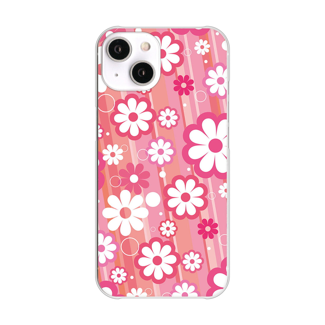 iPhone 14 751 マーガレット（ピンク系） ハードケース 背面印刷