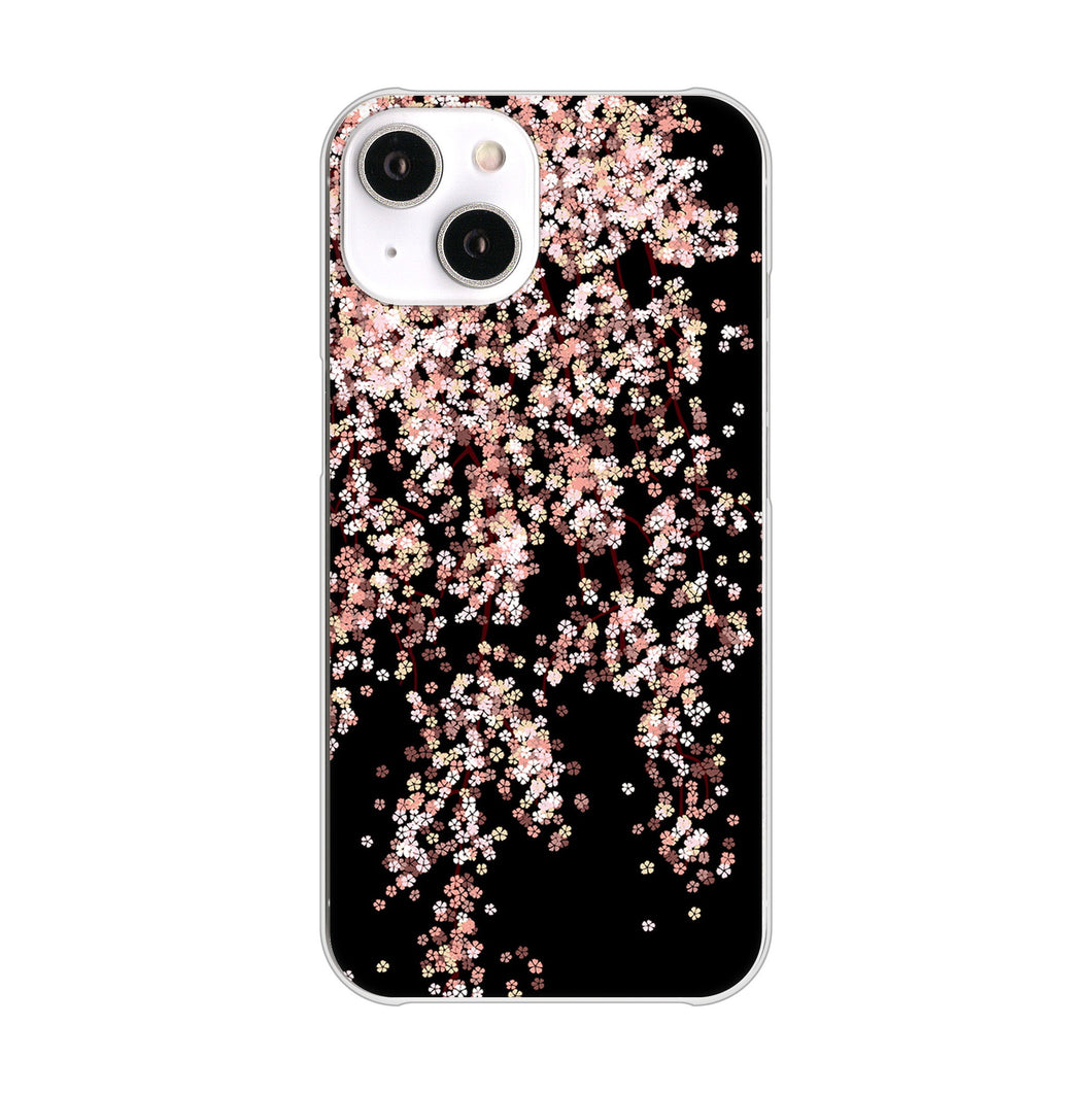 iPhone 14 1244 しだれ桜 ハードケース 背面印刷