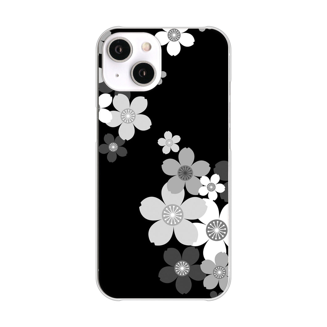 iPhone 14 1334 桜のフレーム ハードケース 背面印刷