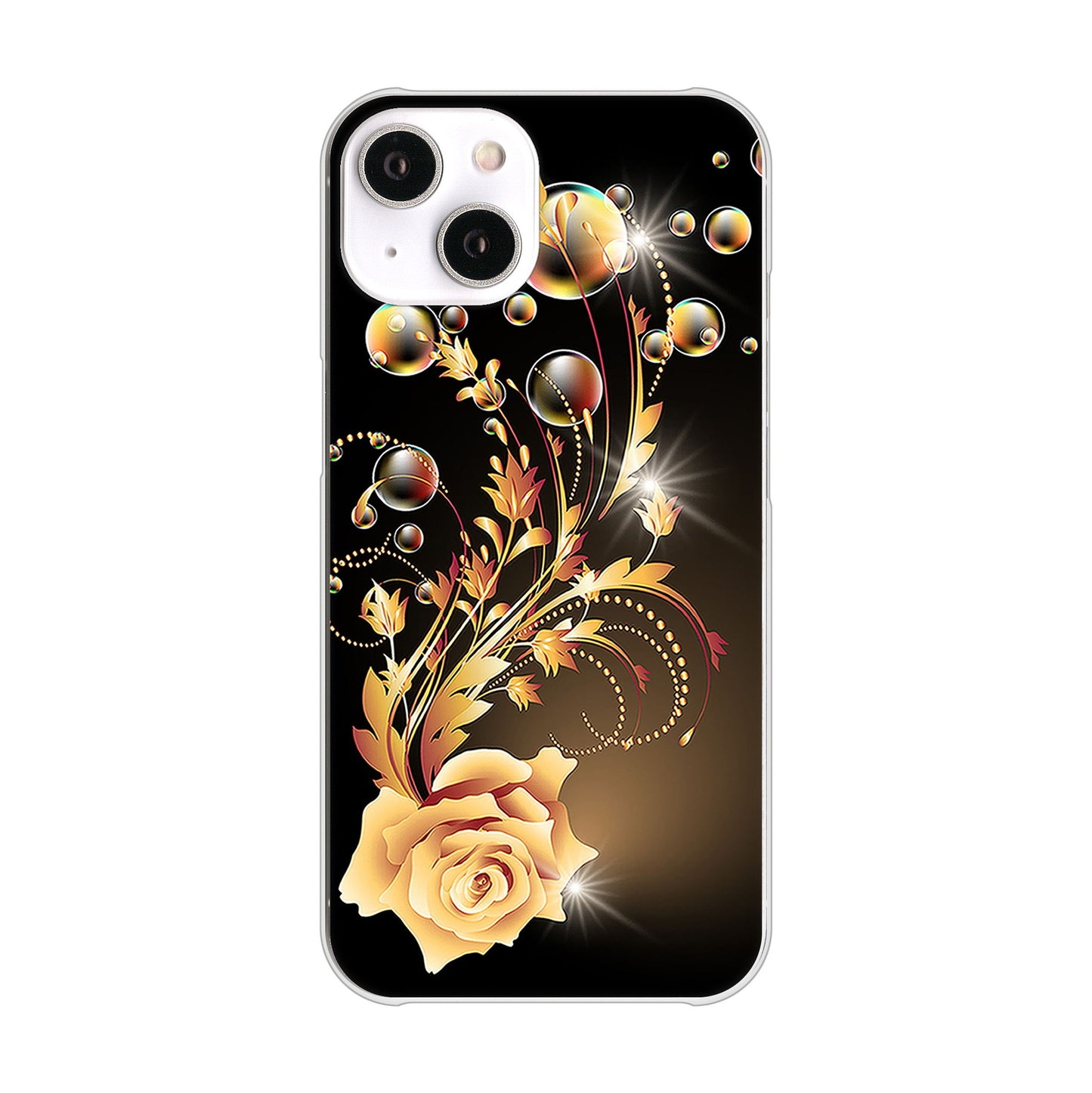iPhone 14 ロマンチックなバラ ハードケース 背面印刷