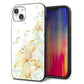 iPhone14 Plus 強化ガラス＆TPUスマホケース ガラプリ【SC851 ユリ（ホワイト）】