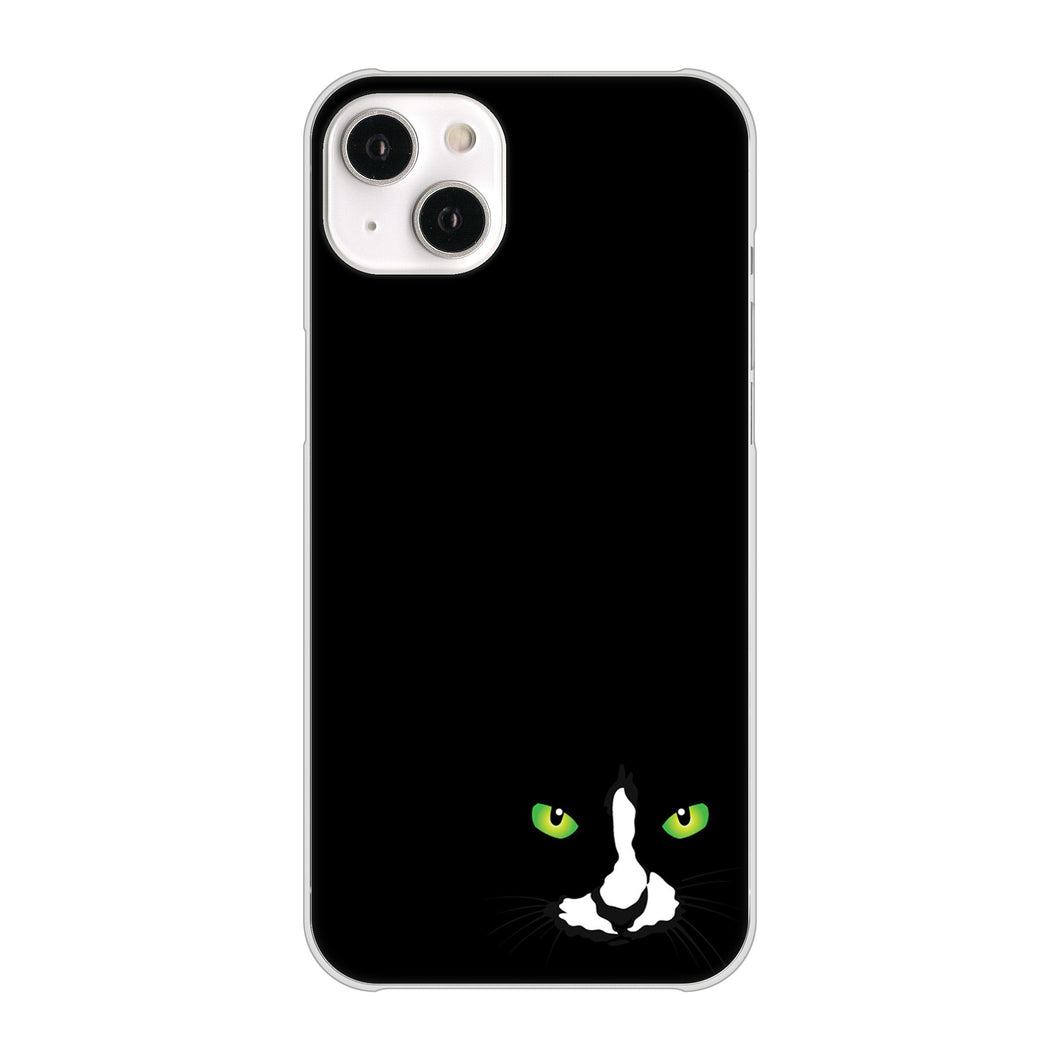 iPhone 14 Plus 398 黒ネコ ハードケース 背面印刷