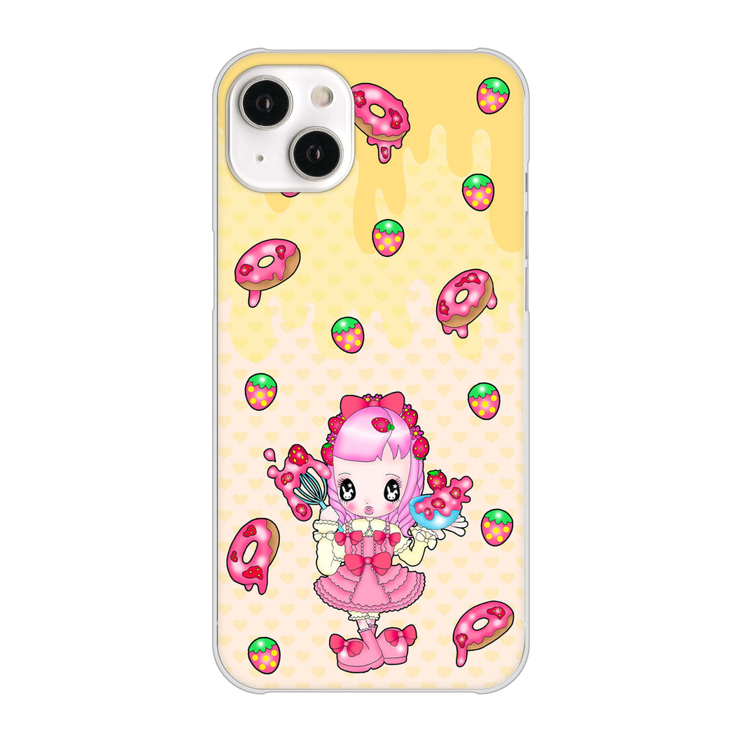 iPhone 14 Plus AG815 ストロベリードーナツ（水玉黄） ハードケース 背面印刷