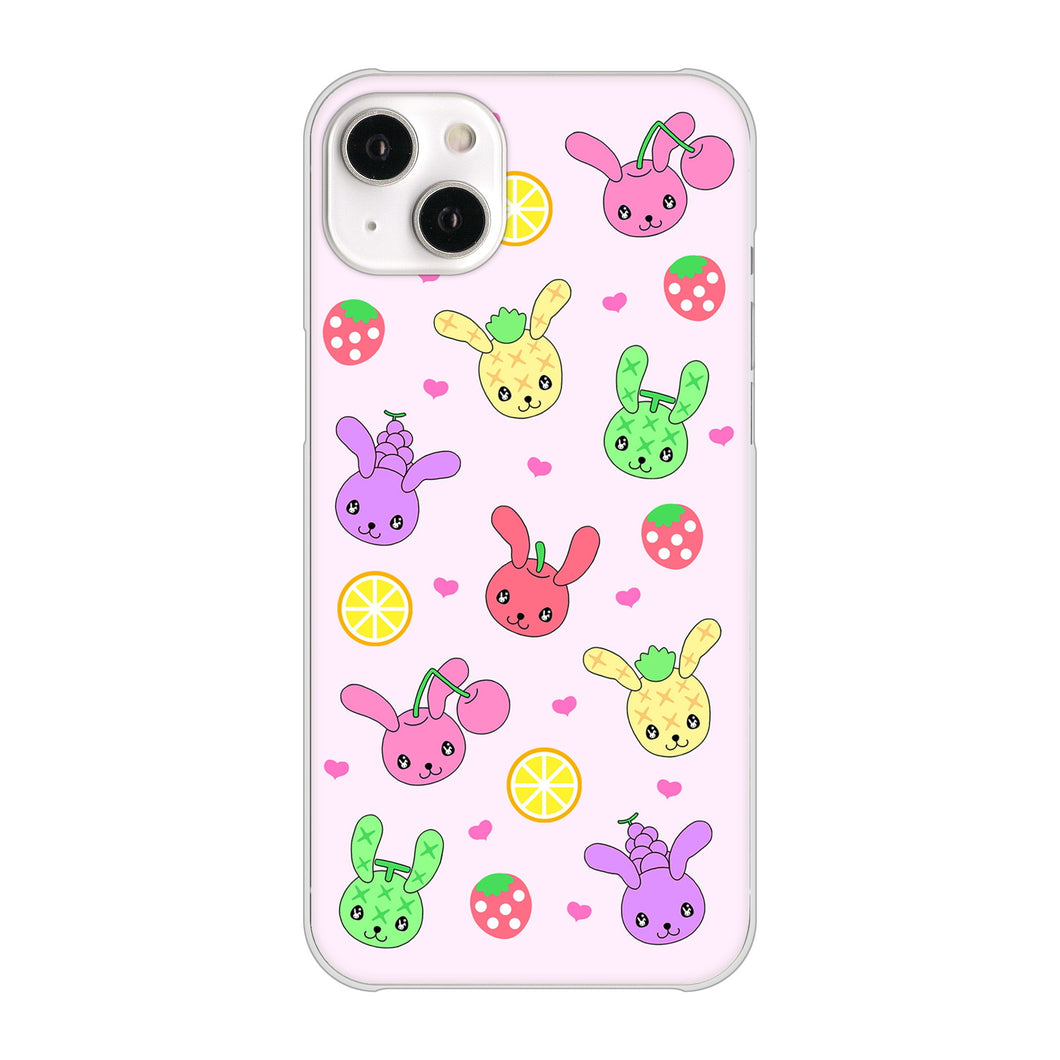 iPhone 14 Plus AG825 フルーツうさぎのブルーラビッツ（ピンク） ハードケース 背面印刷