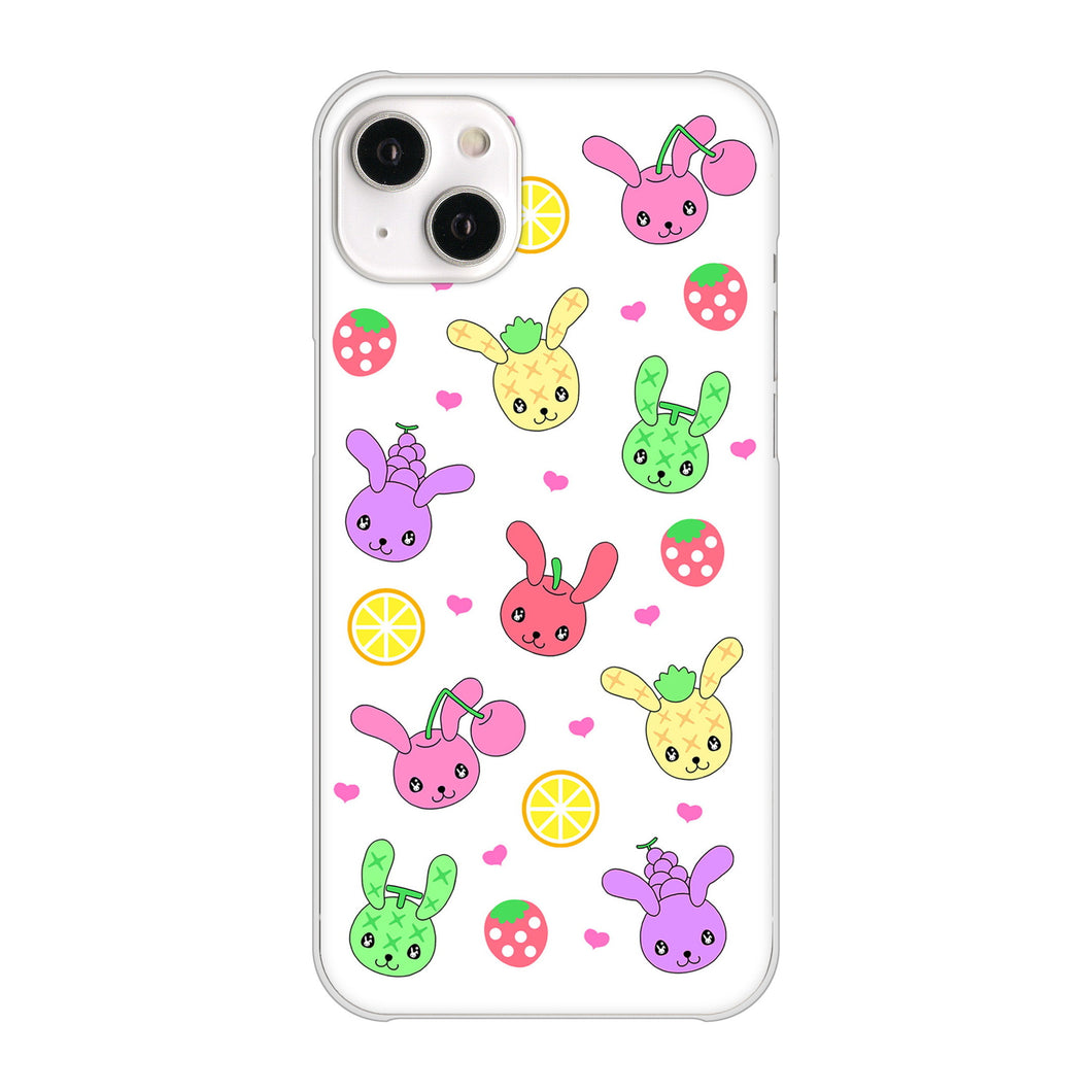 iPhone 14 Plus AG826 フルーツうさぎのブルーラビッツ（白） ハードケース 背面印刷