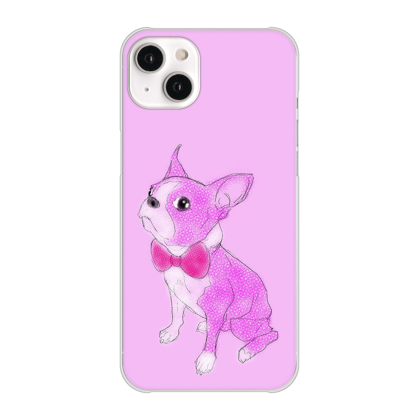 iPhone14 Plus 高画質仕上げ 背面印刷 ハードケース【YD852 ボストンテリア03】