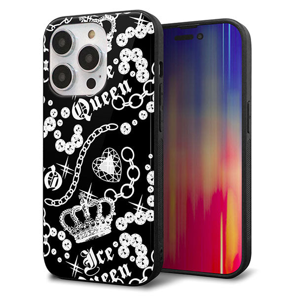 iPhone14 Pro 強化ガラス＆TPUスマホケース ガラプリ【187 ゴージャス クラウン】