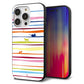 iPhone14 Pro 強化ガラス＆TPUスマホケース ガラプリ【YA893 ストライプネコ02 L】