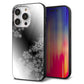 iPhone14 Pro 強化ガラス＆TPUスマホケース ガラプリ【YJ340 モノトーン 雪の結晶 】