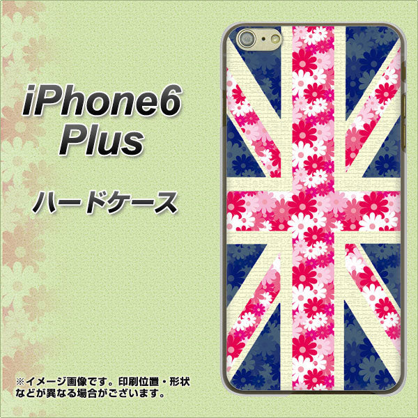 iPhone 6 Plus EK894 ユニオンジャックフラワー ハードケース 背面印刷