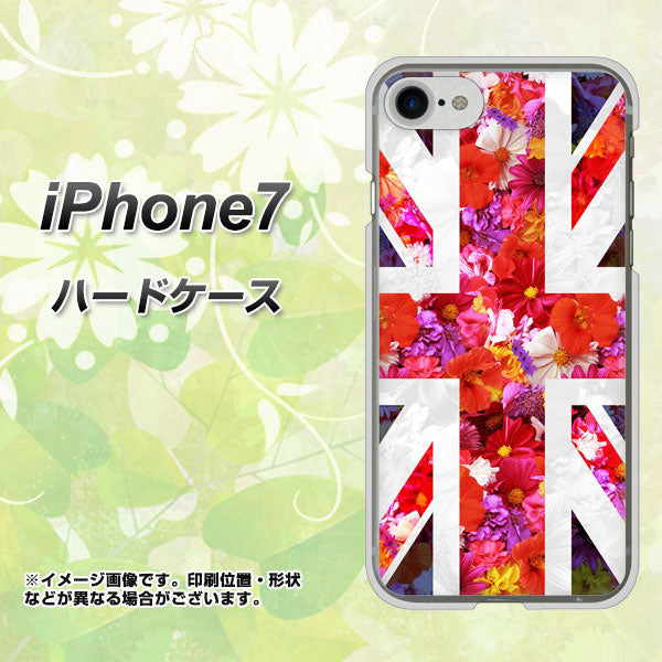iPhone 7 SC801 ユニオンジャック リアルフラワー ハードケース 背面印刷