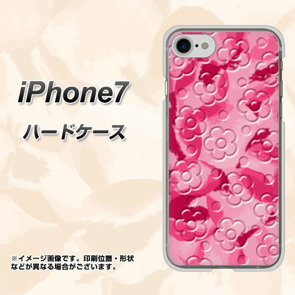 iPhone 7 SC847 フラワーヴェルニ花濃いピンク（ローズアンディアン） ハードケース 背面印刷