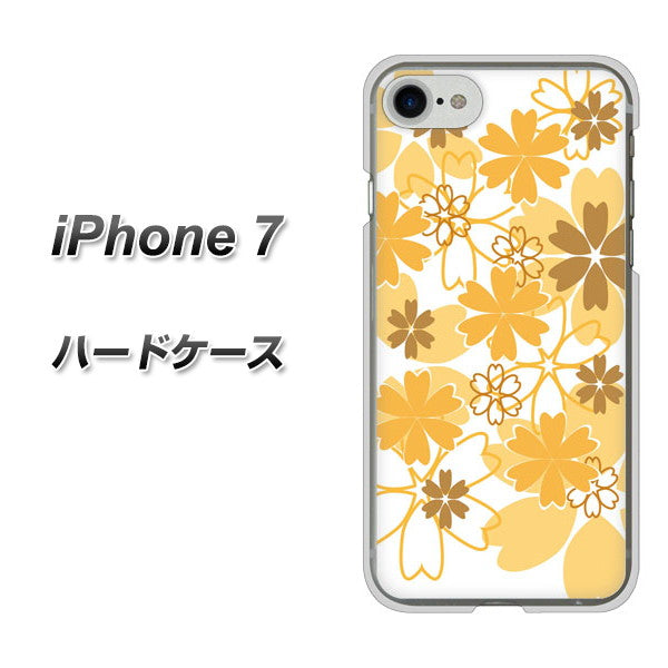 iPhone 7 VA959 重なり合う花 オレンジ ハードケース 背面印刷