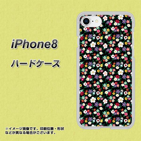 iPhone 8 778 マイクロリバティプリントBK ハードケース 背面印刷
