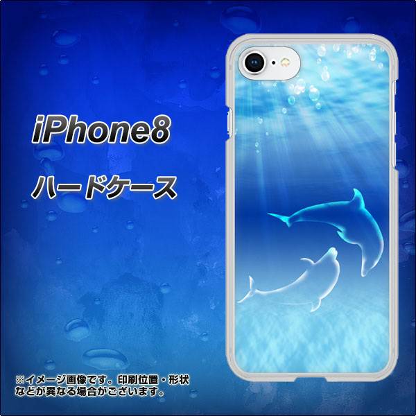 iPhone 8 1048 海の守り神イルカ ハードケース 背面印刷