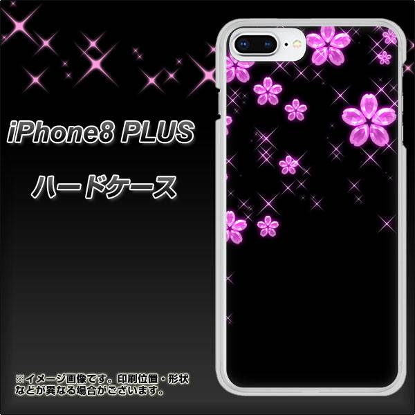 iPhone 8 Plus 019 桜クリスタル ハードケース 背面印刷