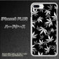 iPhone 8 Plus 064 モノトーン大麻ブラック ハードケース 背面印刷