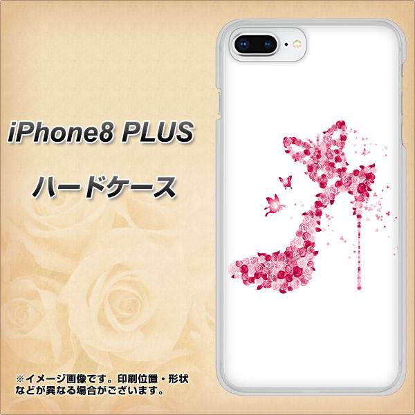 iPhone 8 Plus 387 薔薇のハイヒール ハードケース 背面印刷