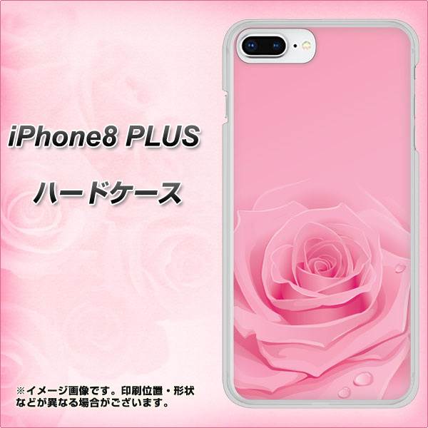 iPhone 8 Plus 401 ピンクのバラ ハードケース 背面印刷