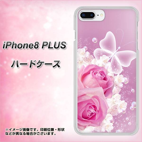 iPhone 8 Plus 1166 ローズロマンス ハードケース 背面印刷