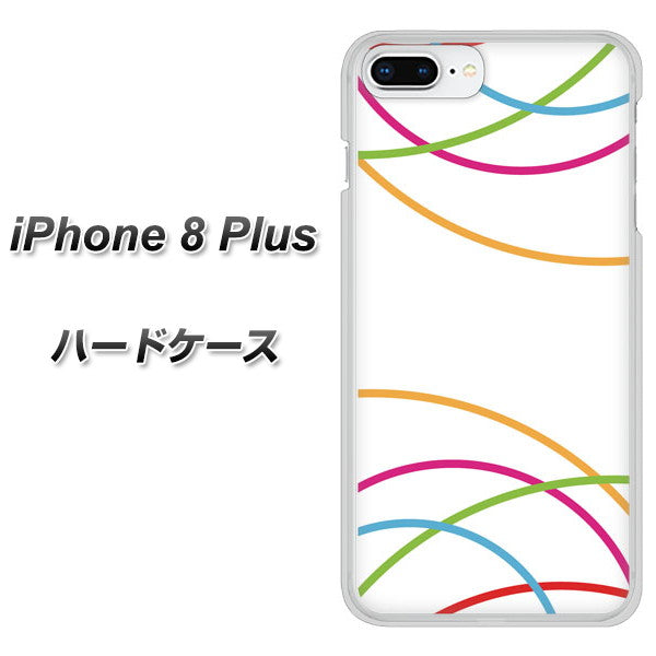 iPhone 8 Plus IB912 重なり合う曲線 ハードケース 背面印刷